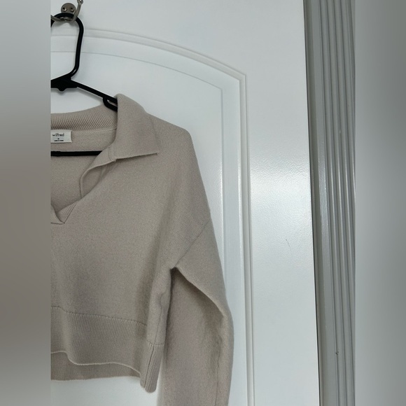 Wilfred Aritzia Clara Merino wool Polo Collared Sweater size medium preppy - Picture 6 of 11
